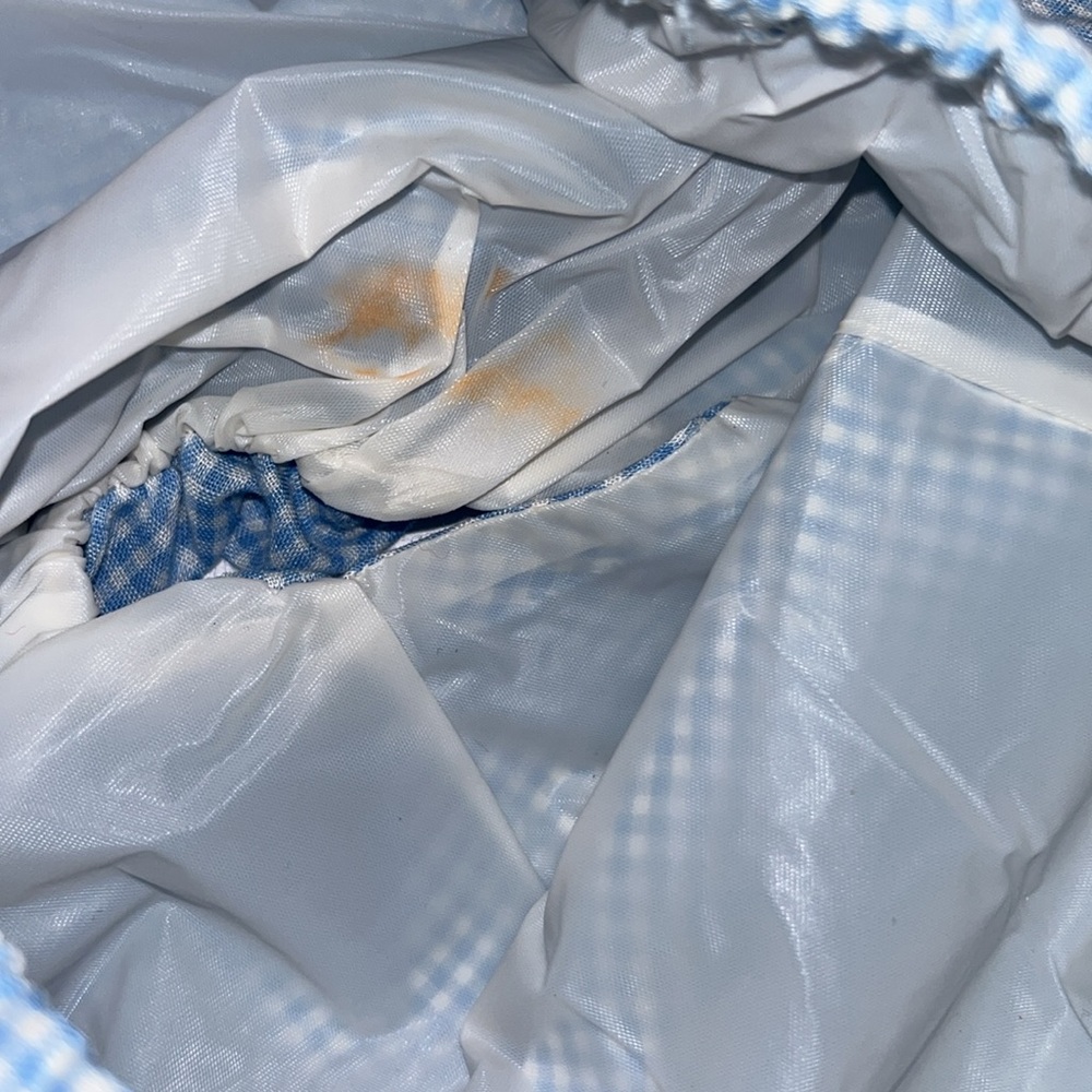 Precious vintage 1950s Going to Grandmas Blue and White check baby Outfit Set - Picture 7 of 15
